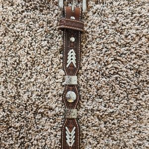 Boys leather western belt